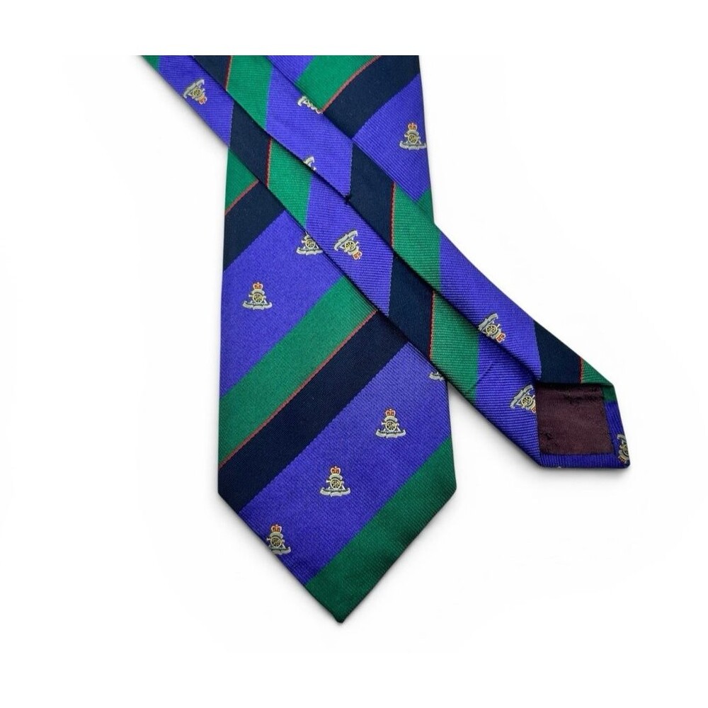 ATKINSONS 100% SILK Neck Tie N. Ireland British Army Royal Artillery Stripe REPP